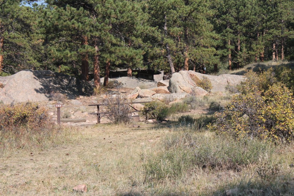 Campsite 142 in Moraine Park Campground at Rocky Mountain National Park